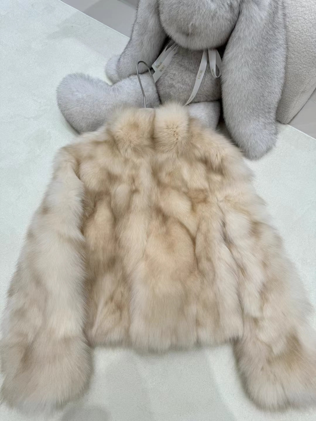 Kelly Designs Golden Fox Fur Jacket with High Neck (Instock)