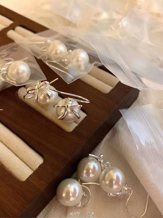 Kelly Designs 925 Silver Elegant Pearl Drop Earrings (Instock)