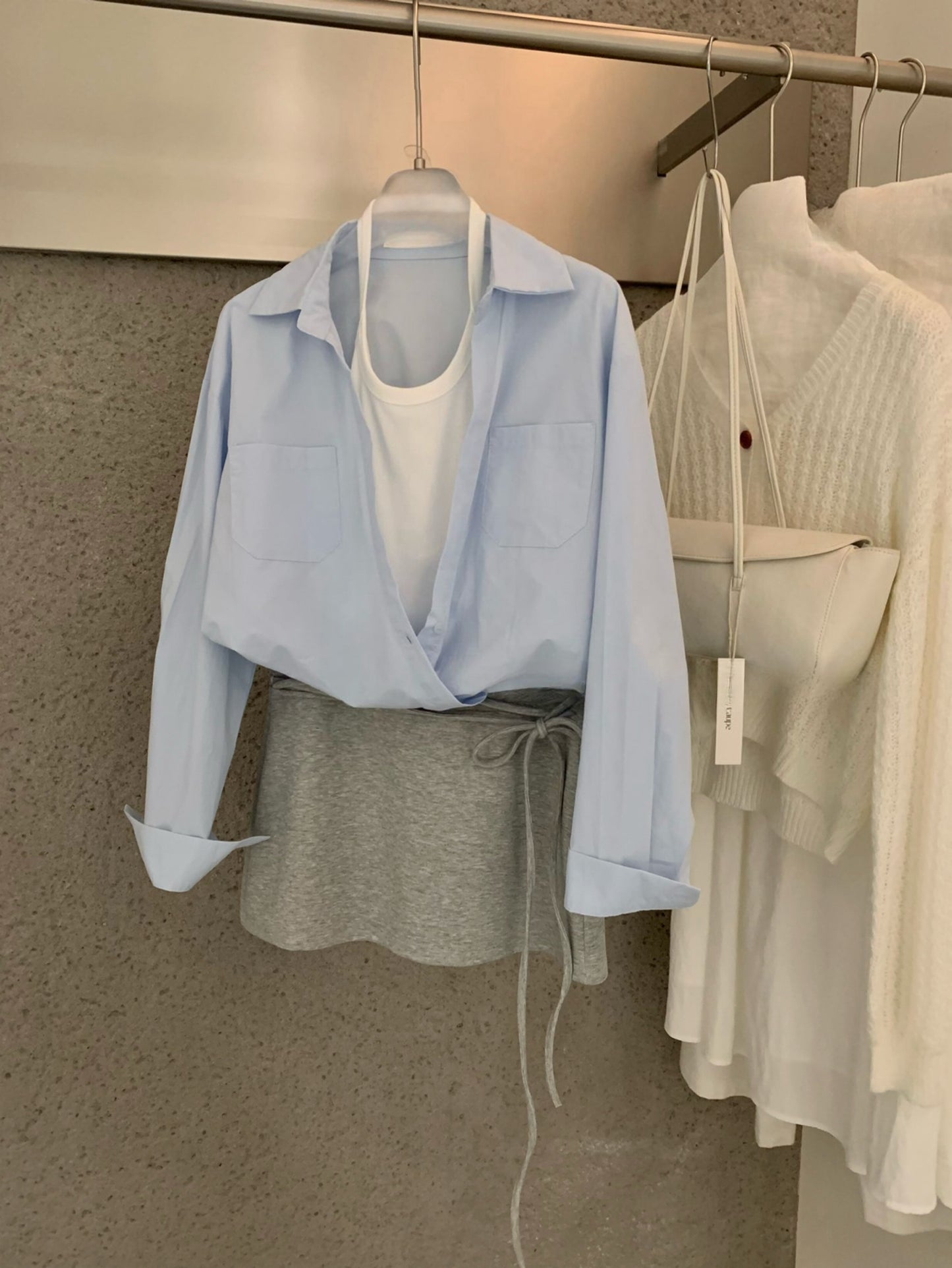 Kelly Designs 2-Piece Casual Set – Fake 2Pcs Shirt, & Mini Skirt (Instock)