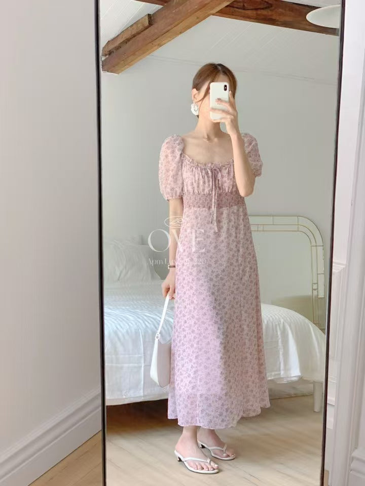 Robe Coréenne APM Collection Rose Fleurie (En stock)