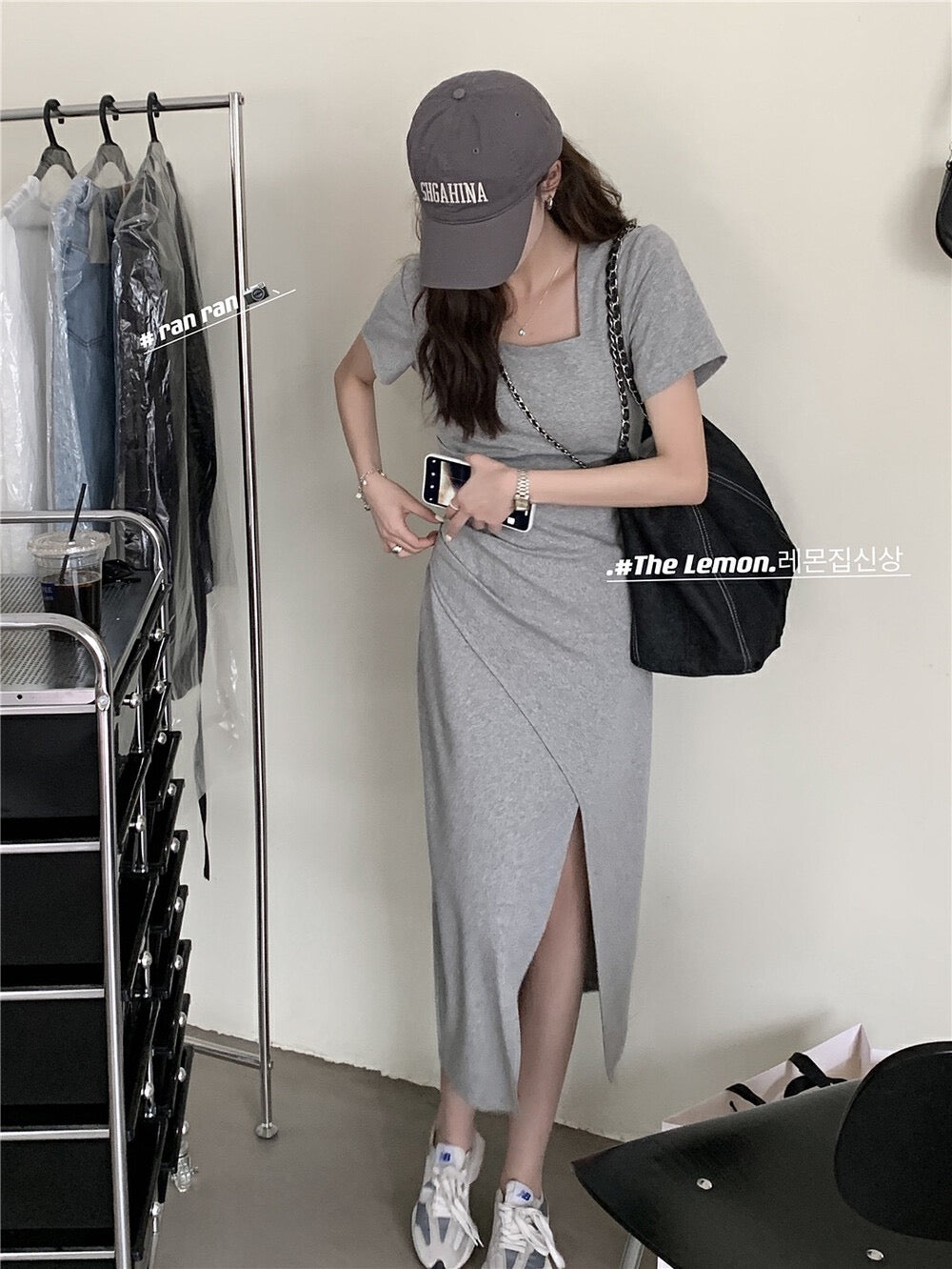 Kelly Designs Gray Long Dress (Instock)