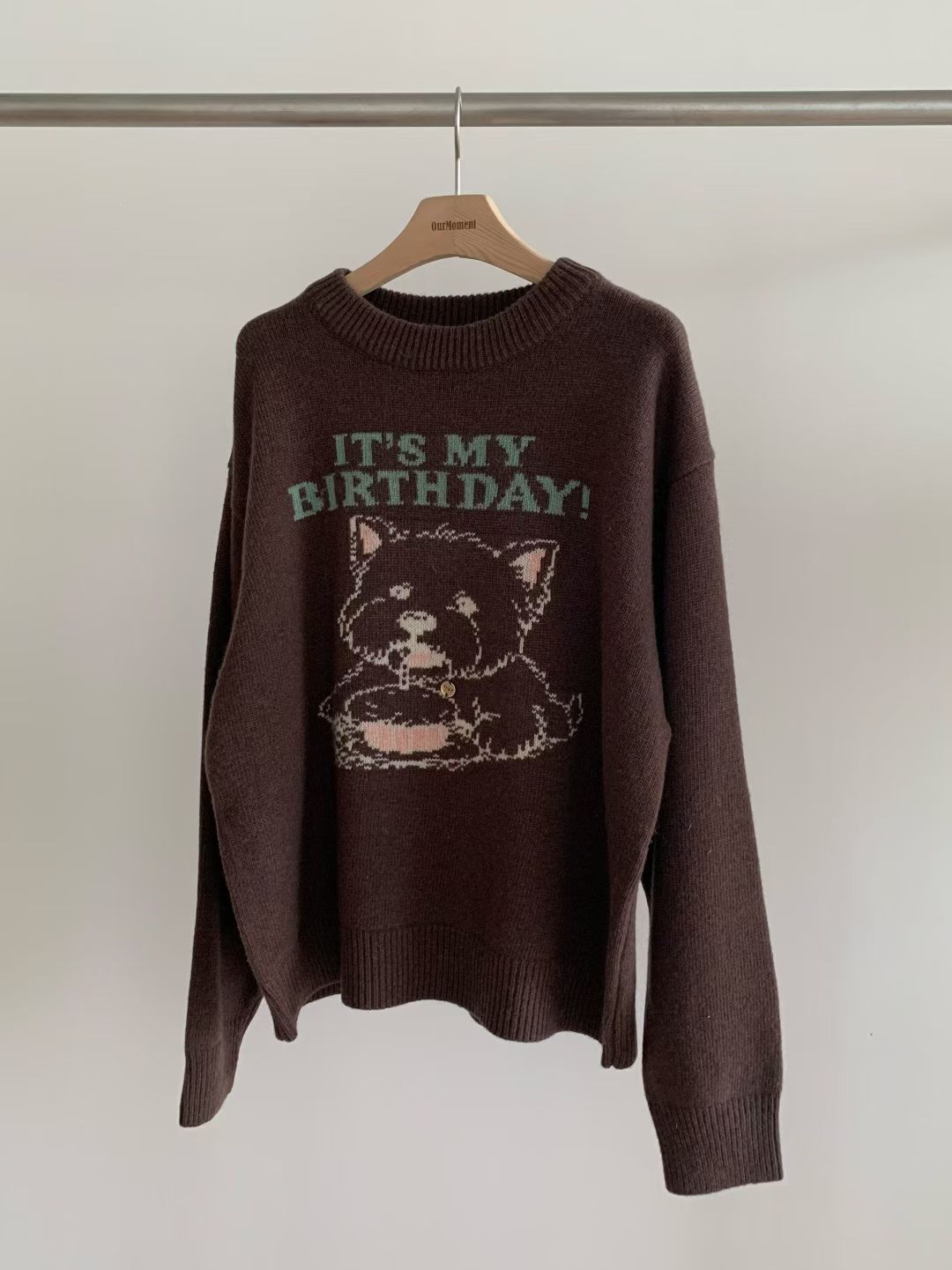 Korean APM Collection Three Colors Puppy Knit Sweater (Instock)