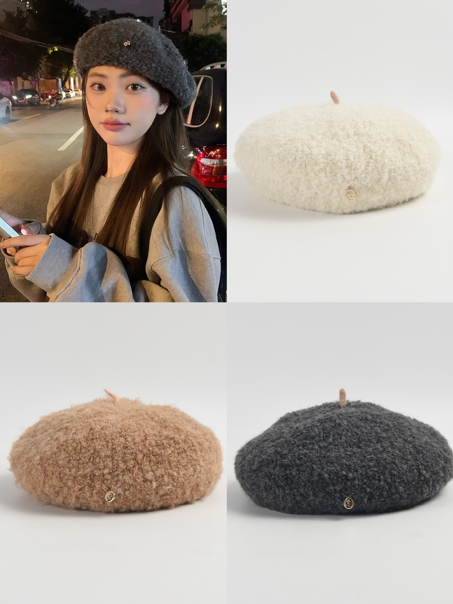 Kelly Designs Teddy Textured Beret Hat (Instock)