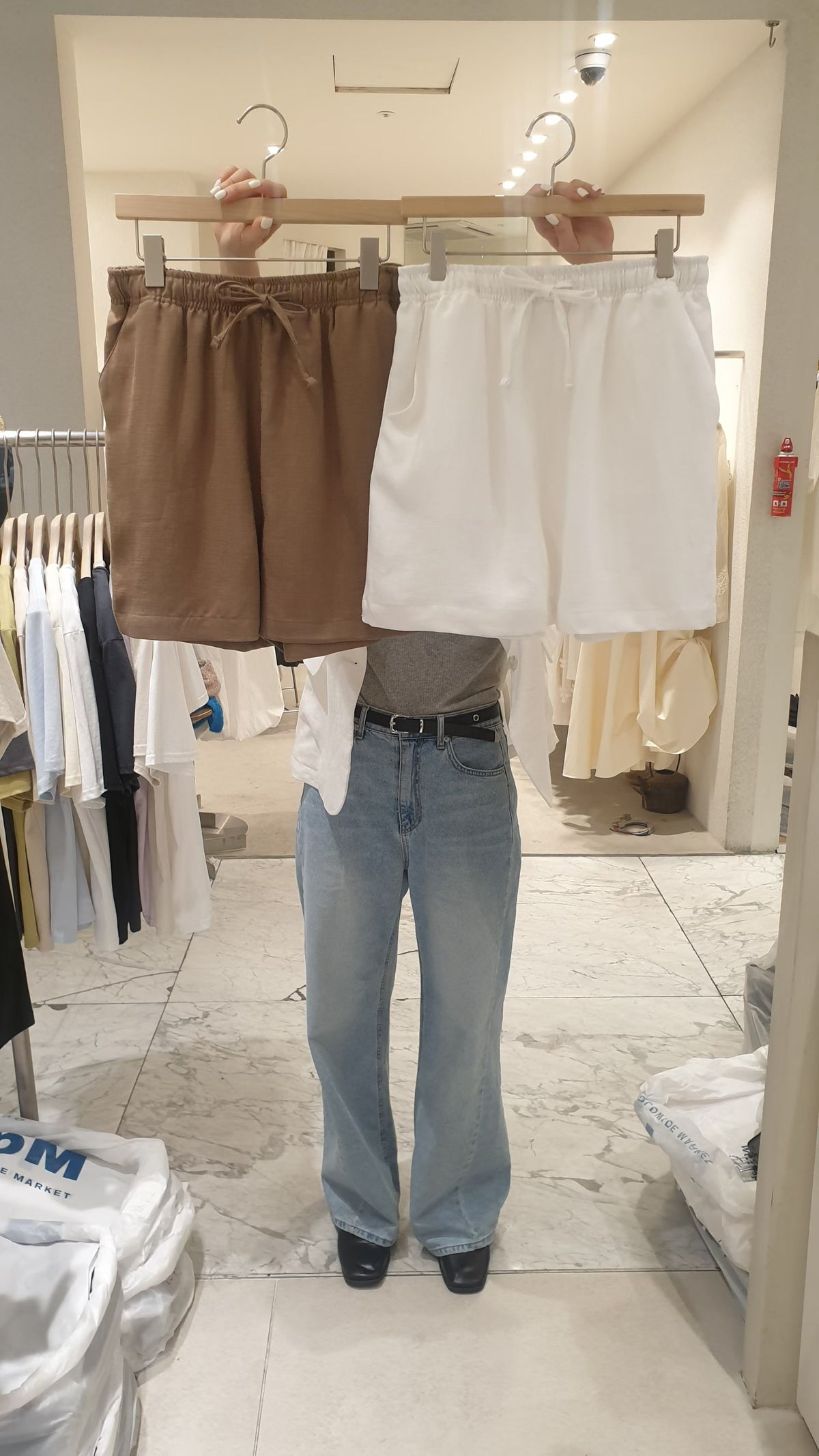 Shorts marron coréens APM Collection (En stock)