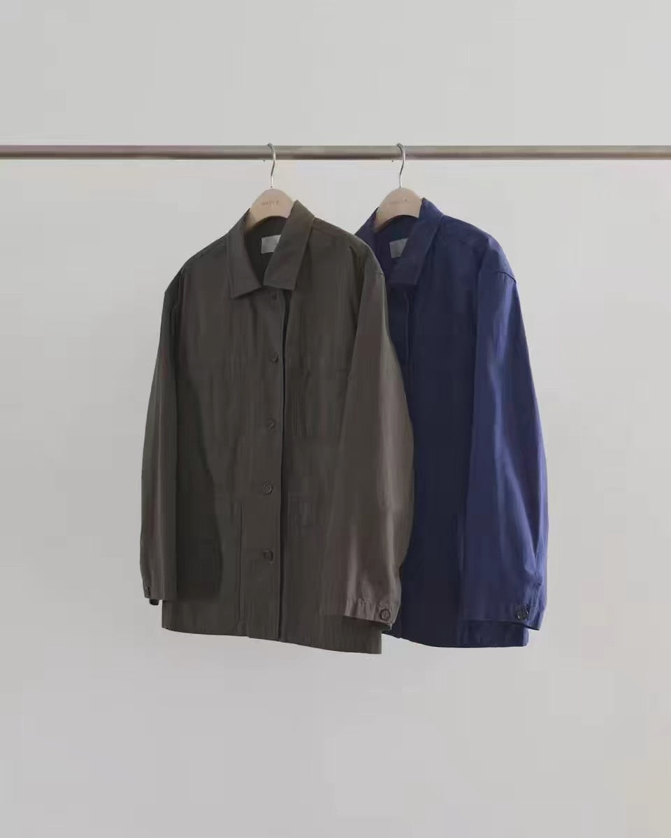 Korean APM Collection Ounce Lightweight Cotton Oversized Jacket – Mocha Brown (Instock)