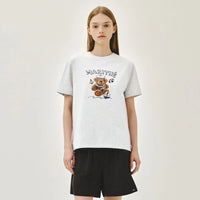 Marithé François Girbaud Marine Bear Graphic Tee – White (Instock)