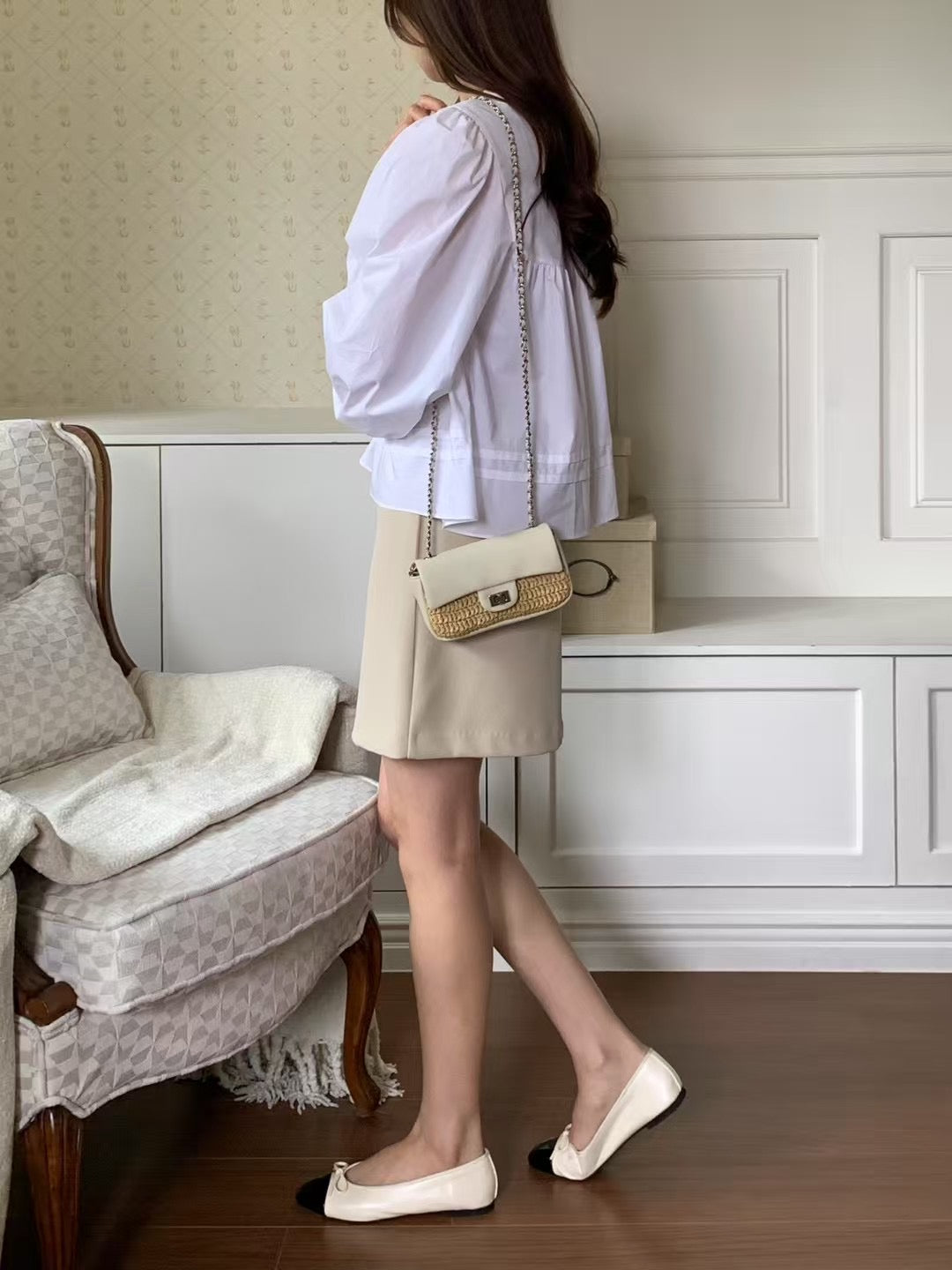 Korean APM Collection Leather White Bag (Instock)