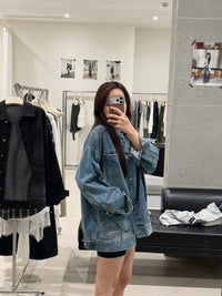 Kelly Designs Denim Oversized Jacket-2 Colors（Instock)
