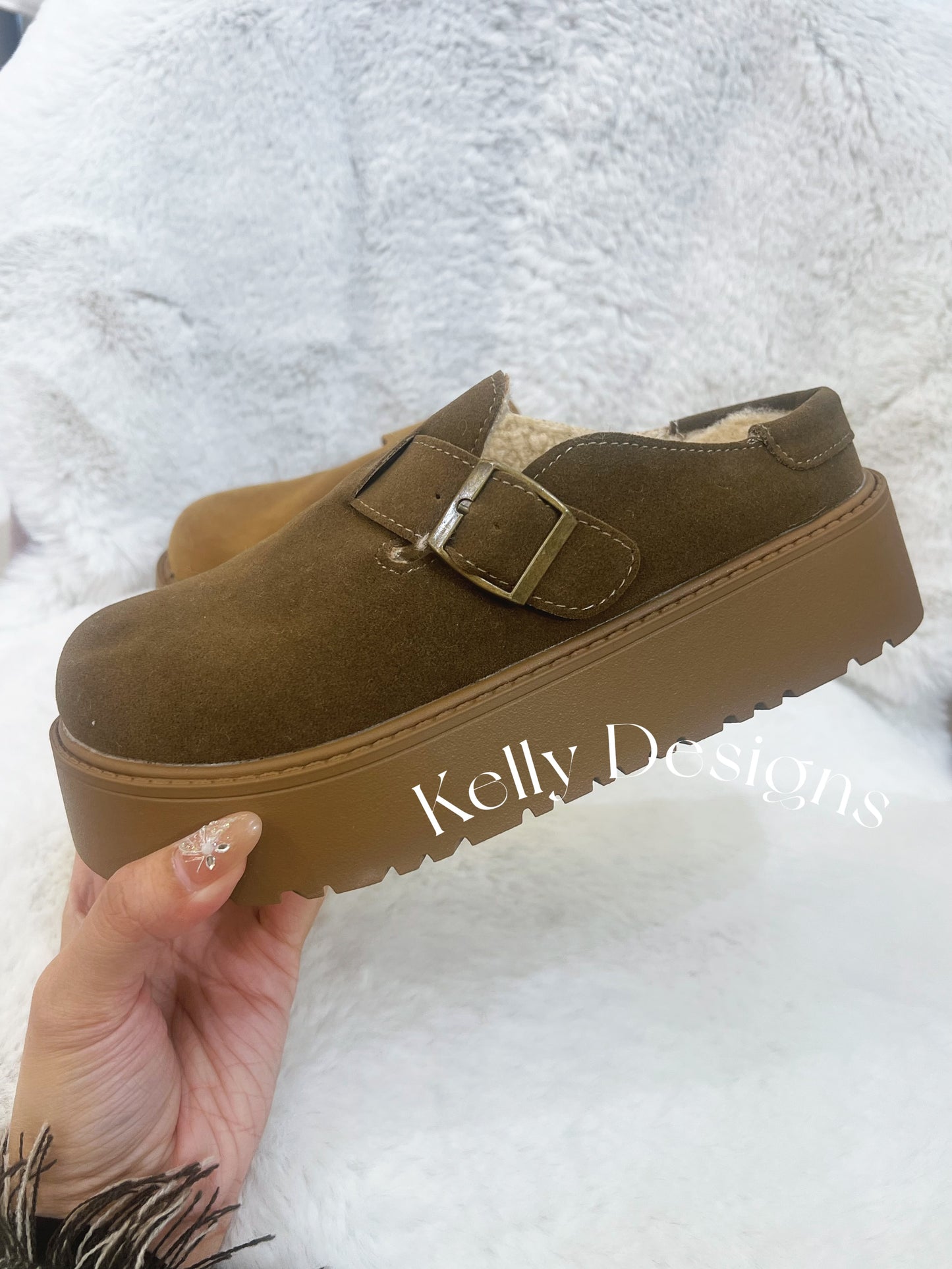 Kelly Designs Environment Fur Two Colors High Court Shoes (Instock)