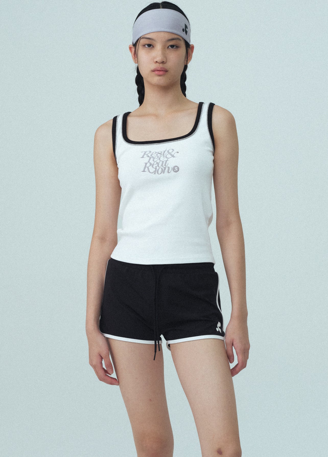Rest & Recreation SQUARE NECK SLEEVELESS - WHITE (Instock)