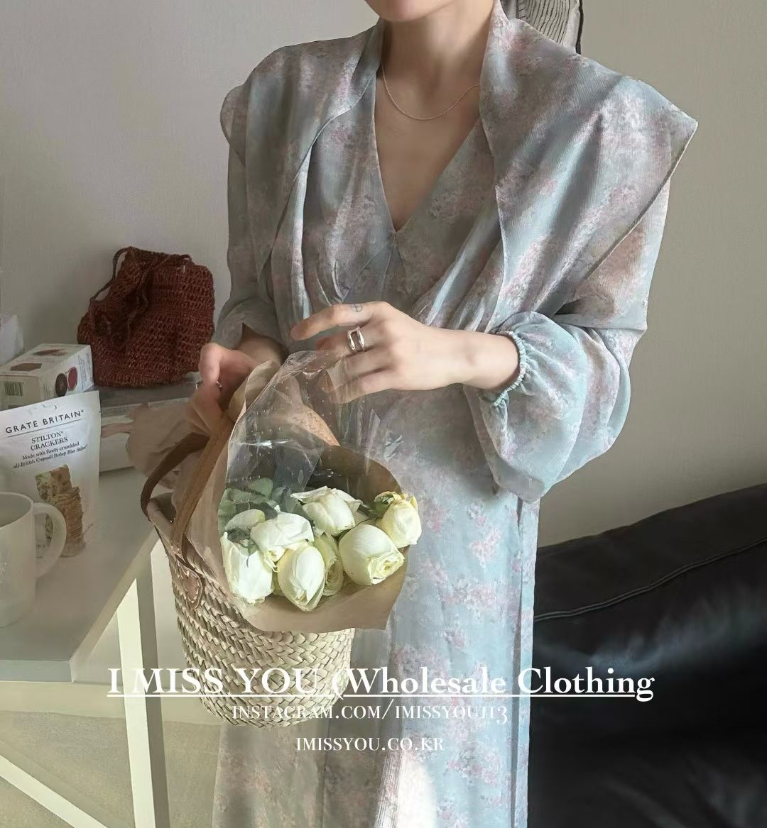Korean APM Collection I Miss You Mint Dress (Instock)