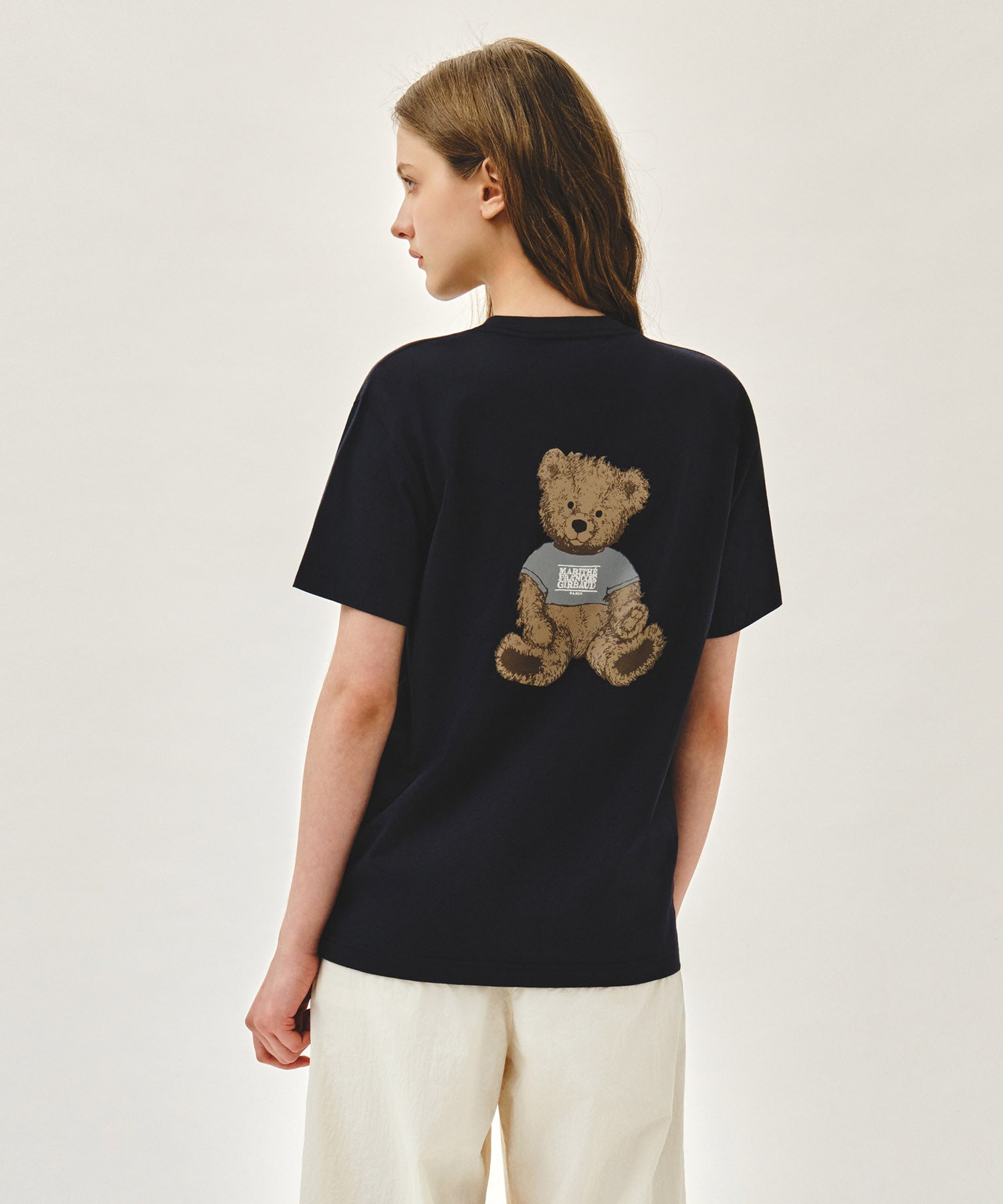 Marithe DOODLE BEAR TEE navy (Instock)