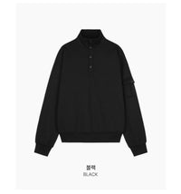 Korean Collection Loose-Fit High-Neck Sweatshirt (Instock)