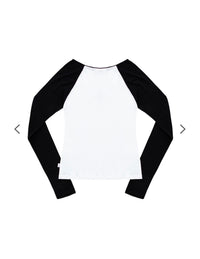 ASON Sorbet Raglan Long Sleeve Tee – Black (Instock)