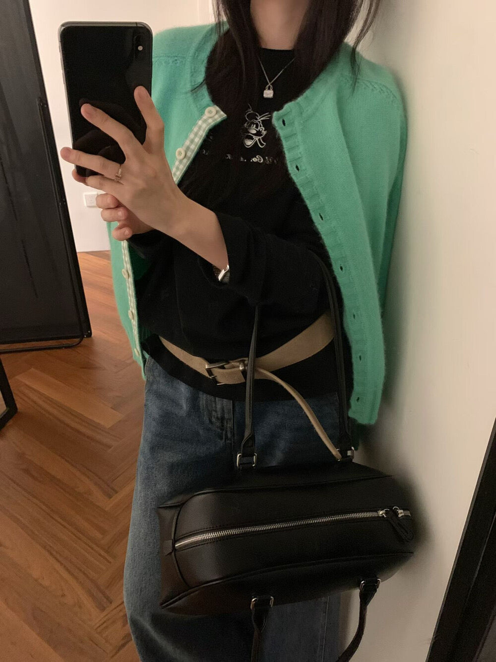 Kelly Designs Brushed Cotton Long-Sleeve Tee – Mickey Mouse Print (Instock)