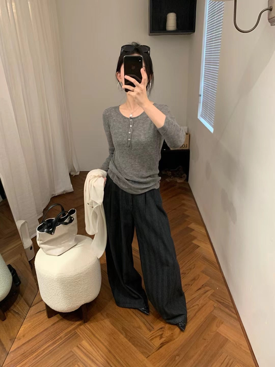 Kelly Designs Round Neck Wool Slim Top (Instock)