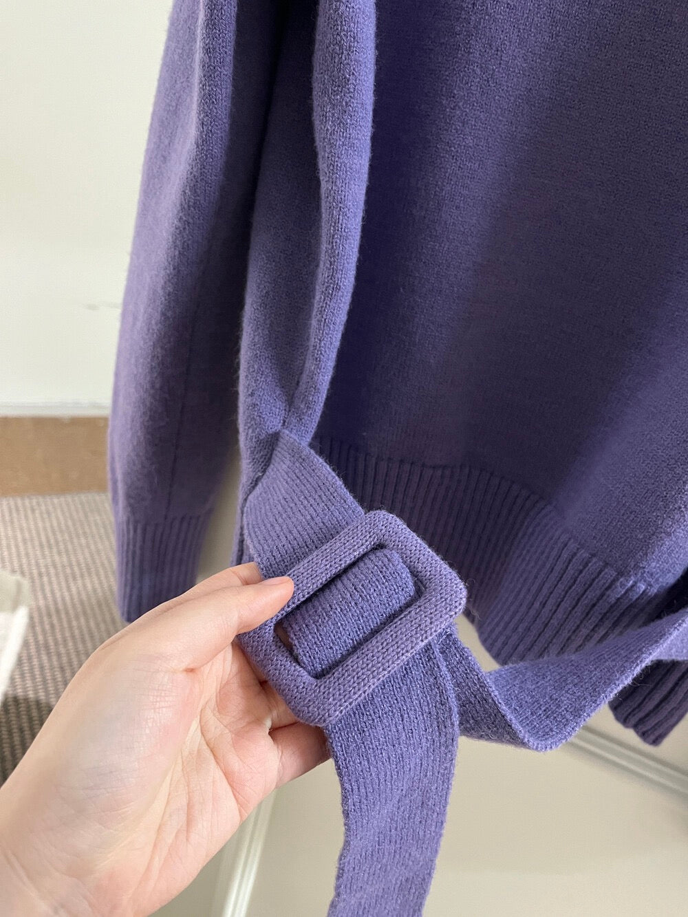 Kelly Designs Purple Wool Off Shoulder Top (Instock)