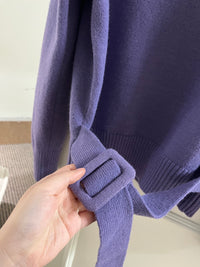 Kelly Designs Purple Wool Off Shoulder Top (Instock)