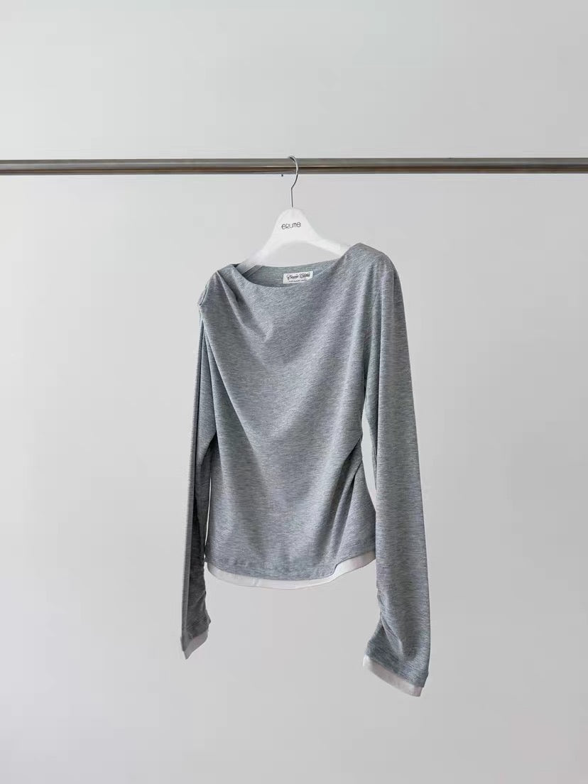 Korean ERUME Lightweight Sheer Long Sleeve Top (Instock)