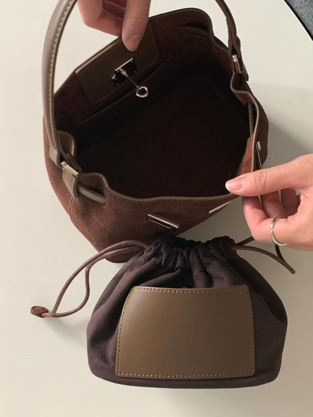 Korean APM Collection Leather Brown Bag (Instock)