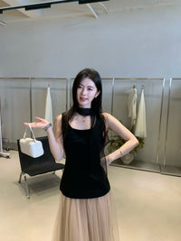 Kelly Designs Elegant Knit Tank & Layered Tulle Skirt Set (Instock)