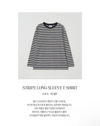 Rolarola Stripe Long Sleeve T-Shirt – Navy & Ivory (Instock)