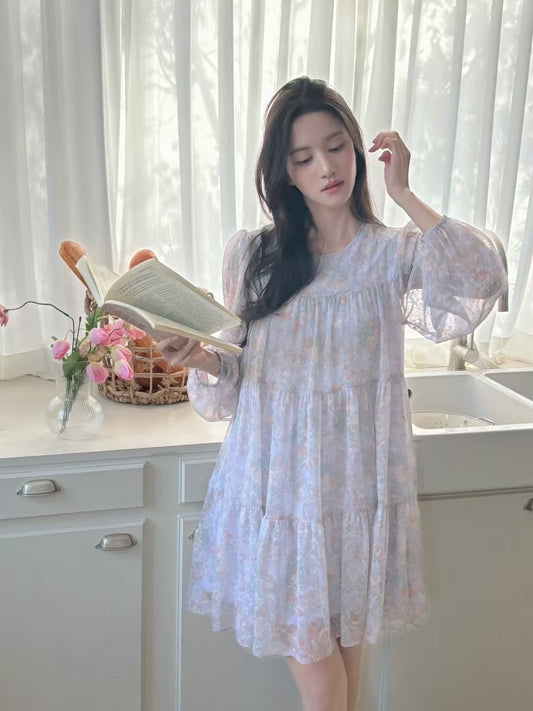 Korean APM Collection Purple Flower Dress (Instock)