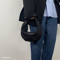 Korean APM Collection BUCKS&LEATHER Black Leather Bag (Instock)