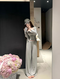Kelly Designs 3-Piece Casual Set –Jacket,  Cami Top, & Long Pants (Instock)