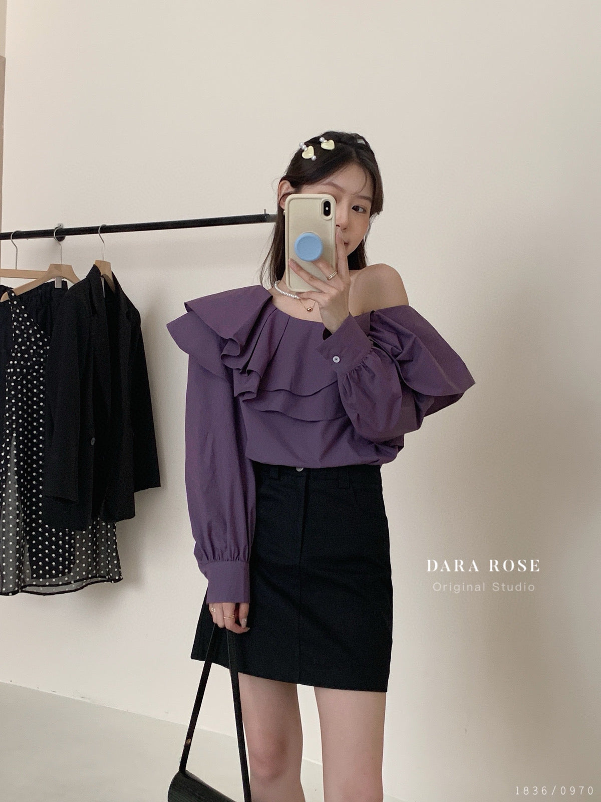 Kelly Designs Off Shoulder Purple Blouse (Instock)