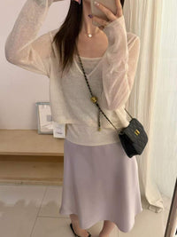 Kelly Designs Satin fishtail skirt-3 Colors (Instock)
