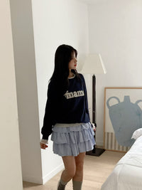 Korean Collection Mami Lace-Trim Sweatshirt (Instock)