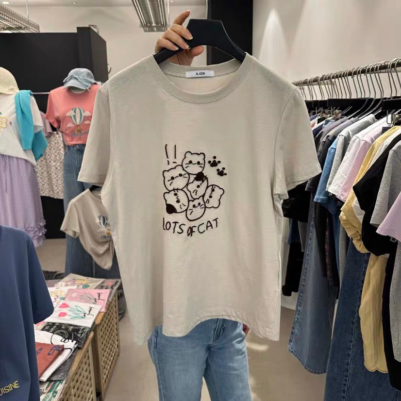 Korean APM Collection Little Dumplings Khaki Tshirt (Instock)