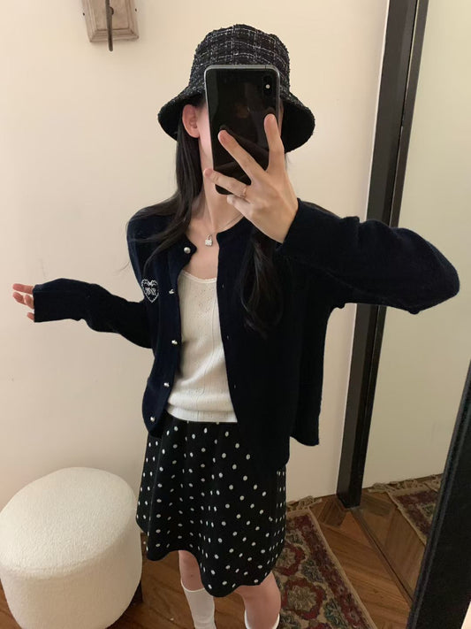 Kelly Designs Navy Raccoon Cardigan (Instock)