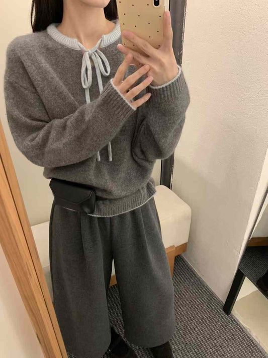 Kelly Designs Grey Ribbon Sweatshirt (Instock)