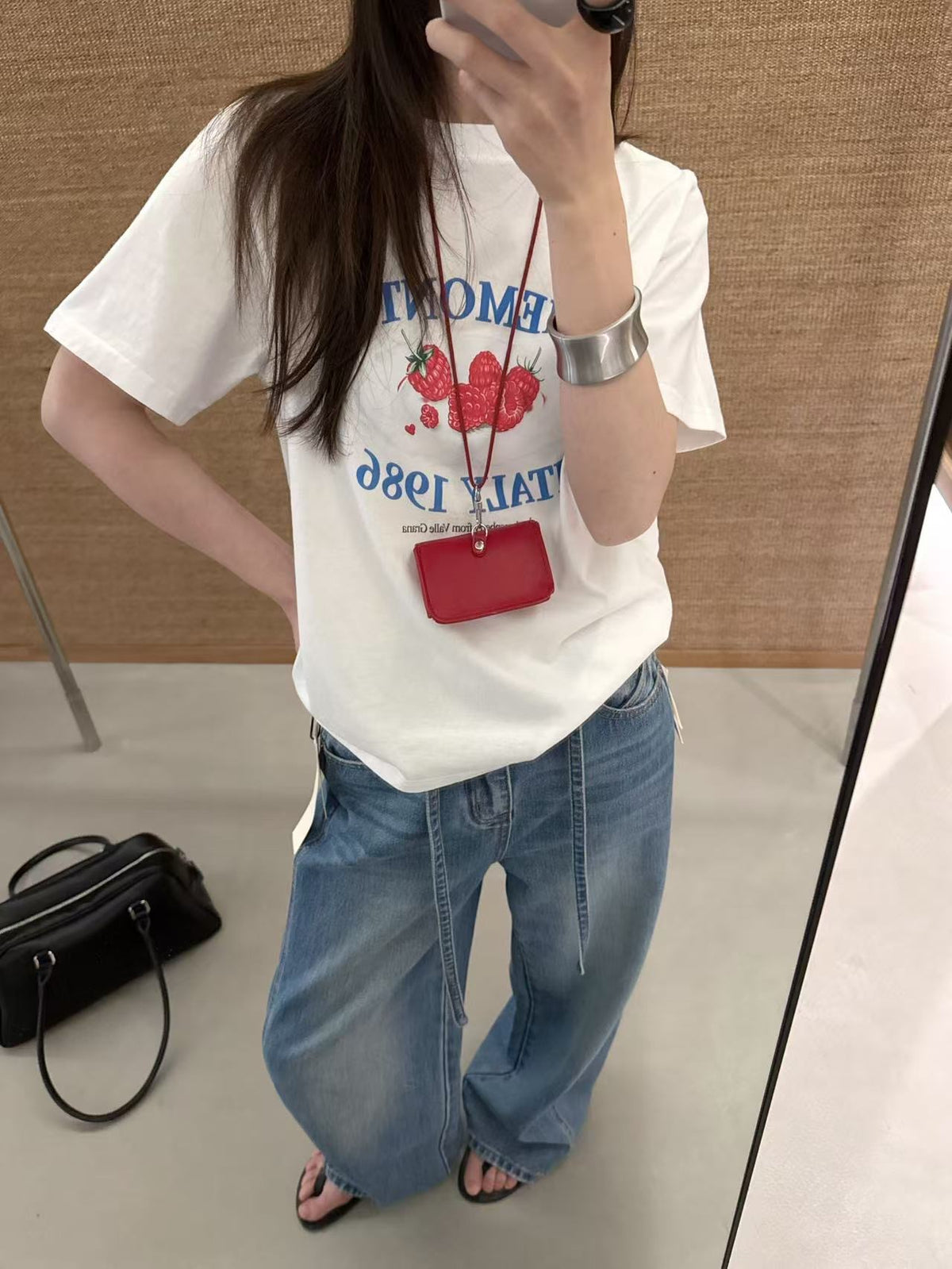 T-shirt blanc tomate Kelly Designs (En stock)