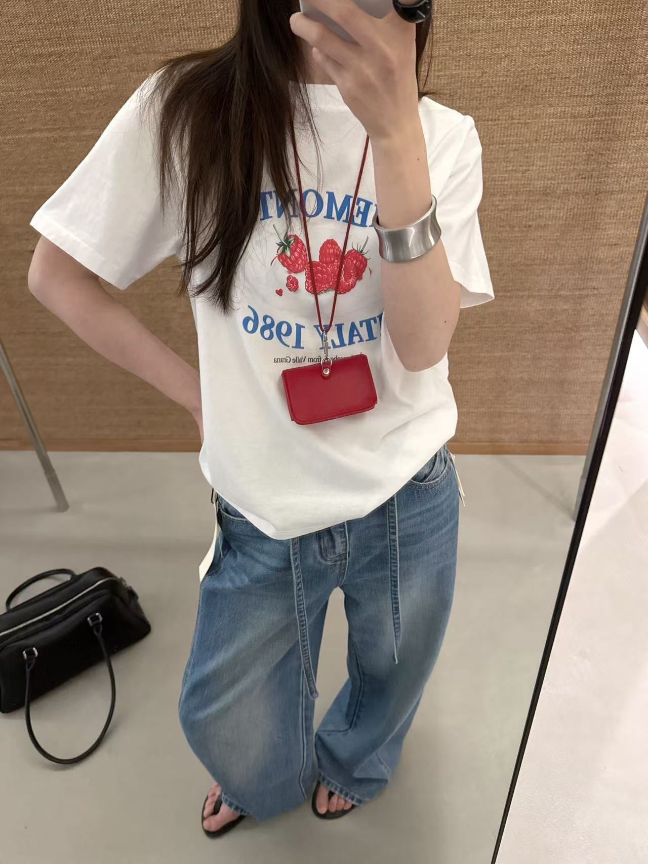 T-shirt blanc tomate Kelly Designs (En stock)