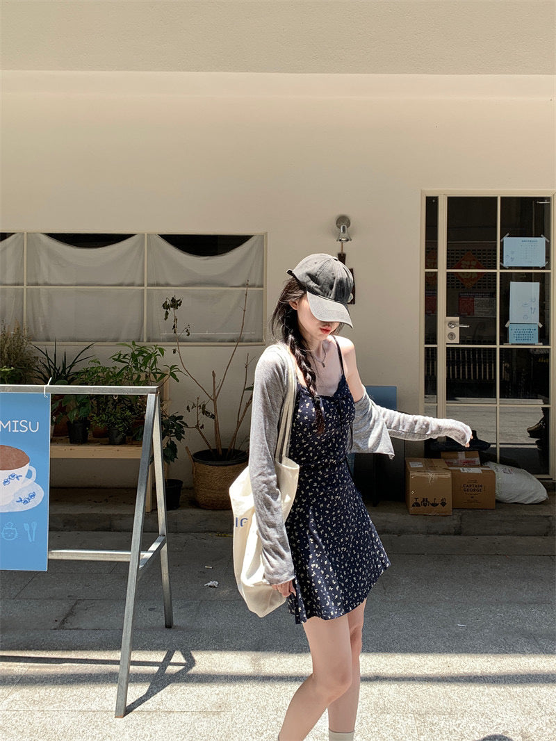 Kelly Designs Grey Cardigan & Dress Set (Instock)