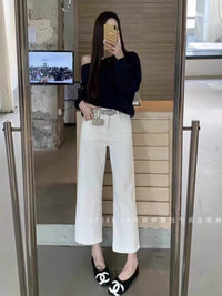 Kelly Designs Four Season White Jeans With Belt(Instock)