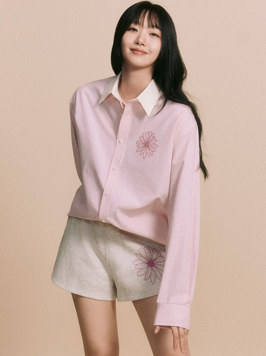 Mardi Mercredi OXFORD SHIRT STRIPE_PINK PINK (Instock)