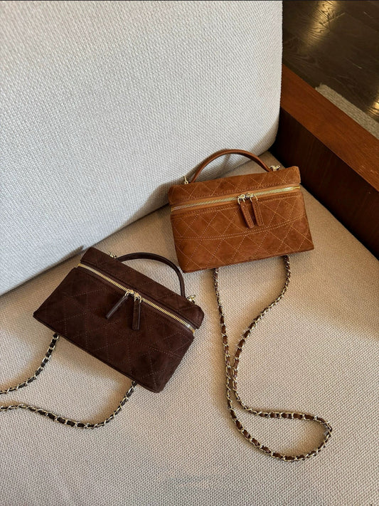 Kelly Designs Leather Shearling Handle Bag-Two Colors (Instock)