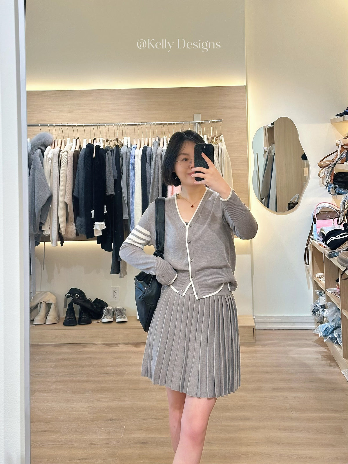 Kelly Designs Knit Cardigan & Skirt Set-3 Colors (Instock)