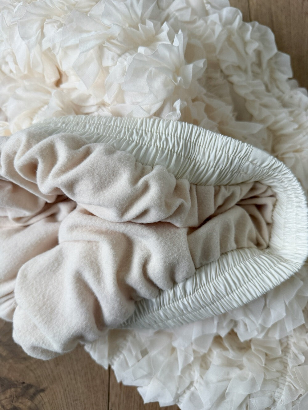 Kelly Designs Sweet Ruffle Mini Skirt-Beige/Top Set (Instock)