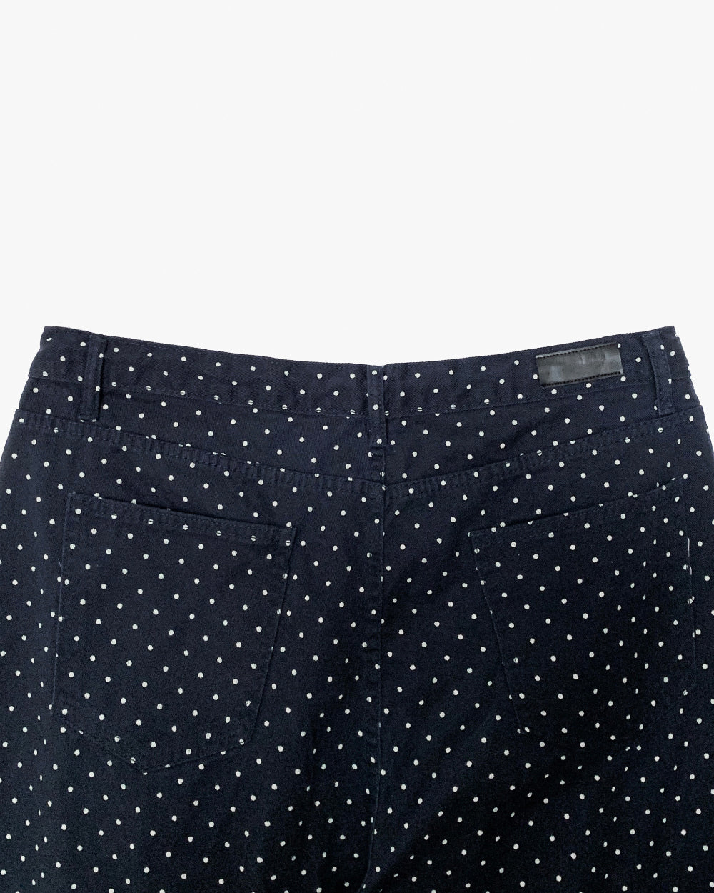 Korean ROBE:L Navy Polka Dot Wide-Leg Pants (Instock)