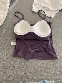 Kelly Designs Built-In Bra Cropped Cami Top (Instock)