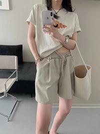 Korean APM Collection Khaki Shorts (Instock)