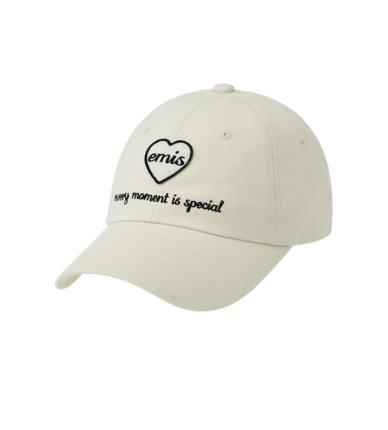 EMIS HEART WAPPEN BALL CAP-CREAM (Instock)