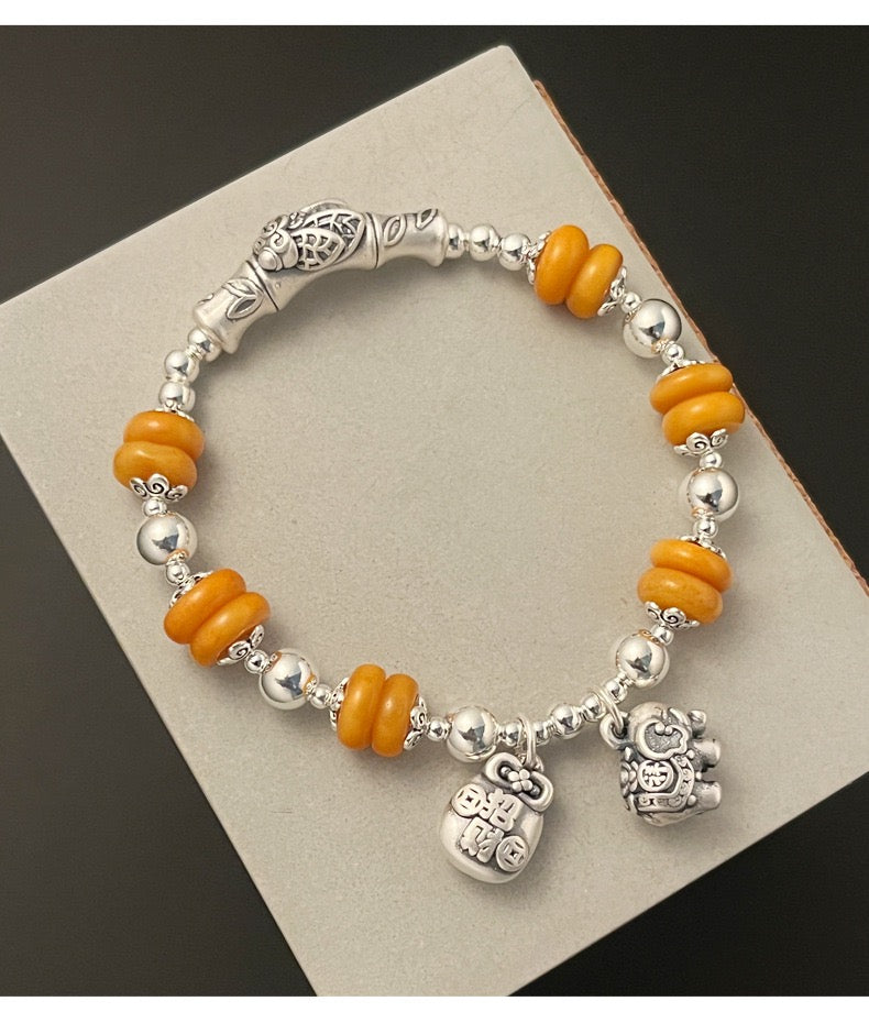 Kelly Designs Beeswax Silver Bracelet (Instock)
