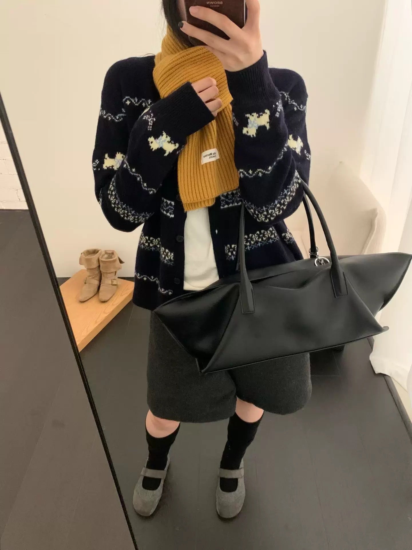 Kelly Designs Wool Puppy Pattern Knit Cardigan (Instock)