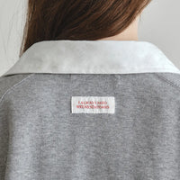 Korean Collection Serene Collar Sweatshirt – Melange Grey (Instock)